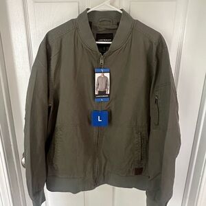 Lucky Brand Men's Olive Green Bomber Jacket